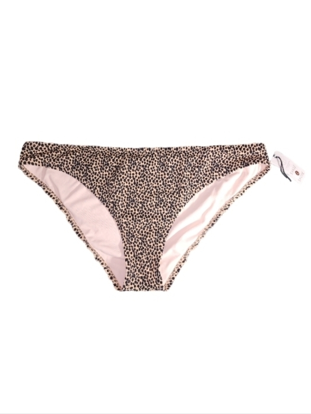 Shade & Shore Leopard Animal Print Bikini Bottoms - Pink & Black Size XL
